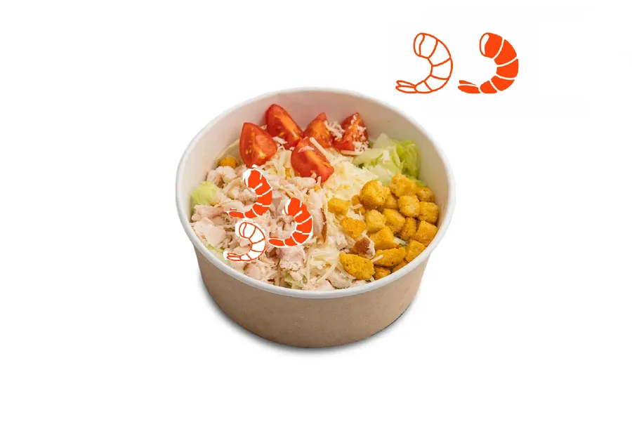 Салат Цезарь с Креветкой